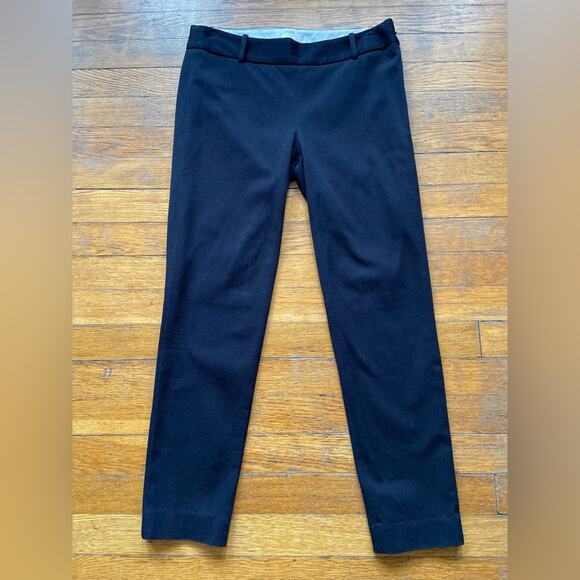 JCREW ‘Stretch’ Slim Black Ankle Pants sz 2 - Picture 1 of 9